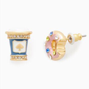 Kate Spade Coffee Break Asymmetrical Stud Earrings